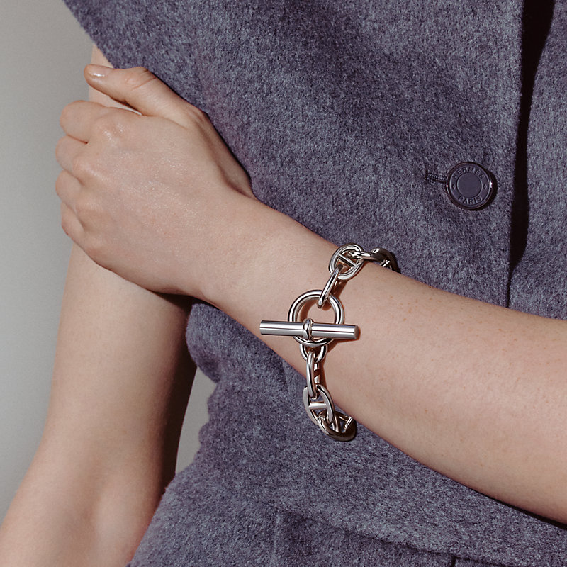 Pulseira Chaîne d'ancre, modelo extragrande - Prata | Hermès Brasil